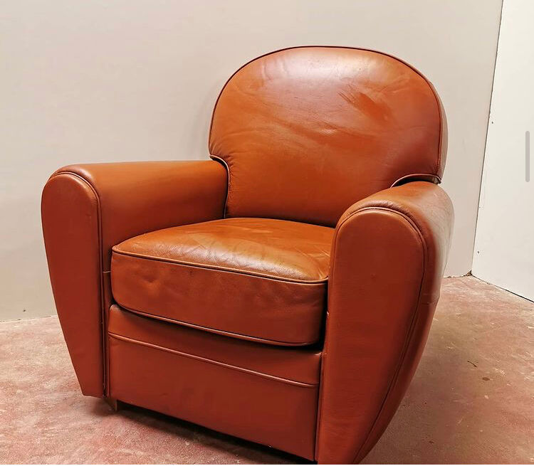 Paire de fauteuils Club cuir