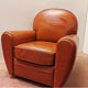 Paire de fauteuils Club cuir
