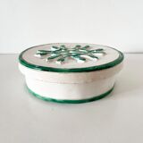 1950s embossed ceramic box