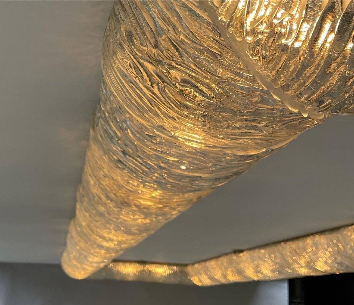 Murano glass ceiling chandelier, Barovier circa 1950