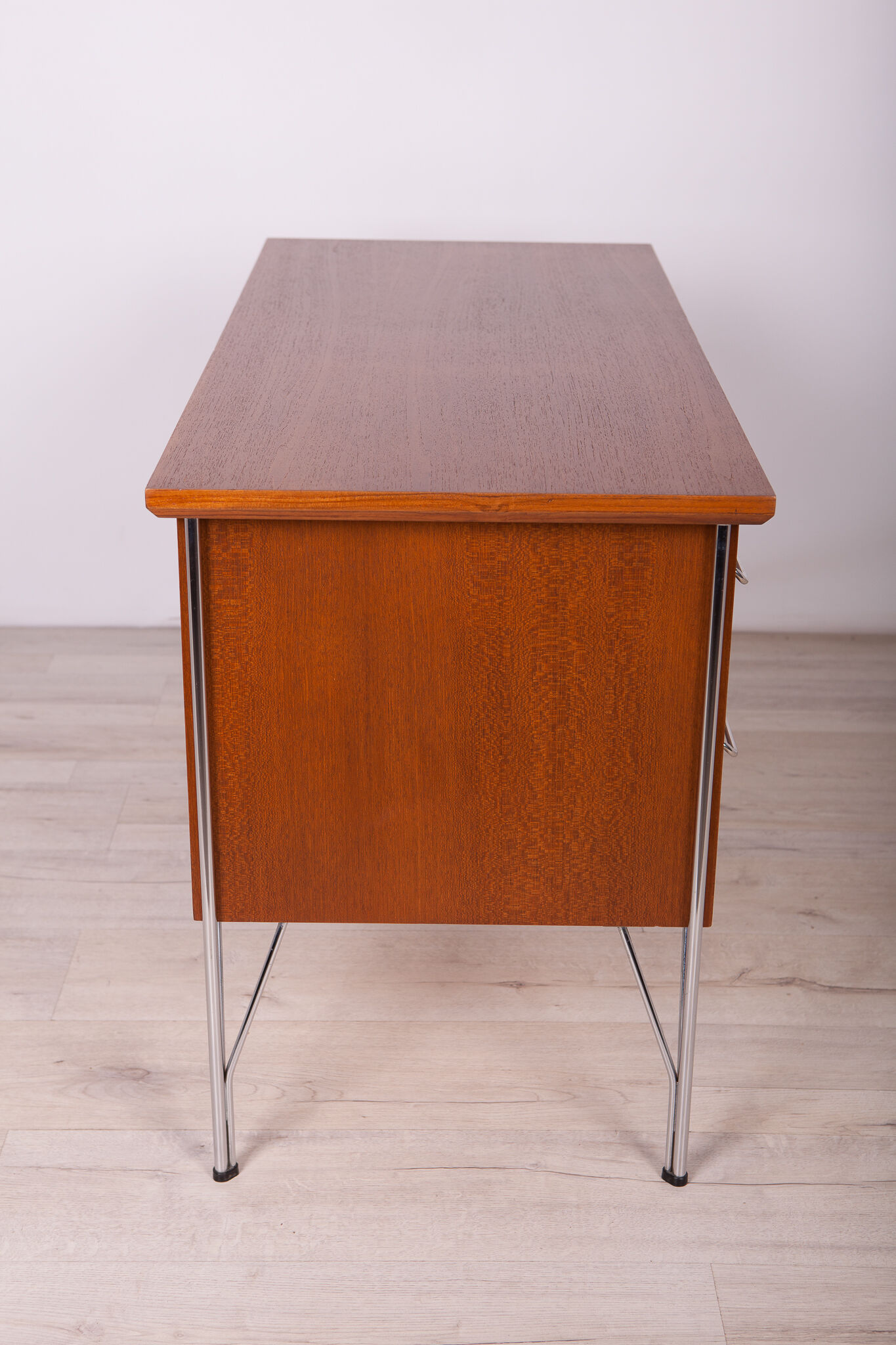 Mid-century danish teak & chrome desk, 1960s