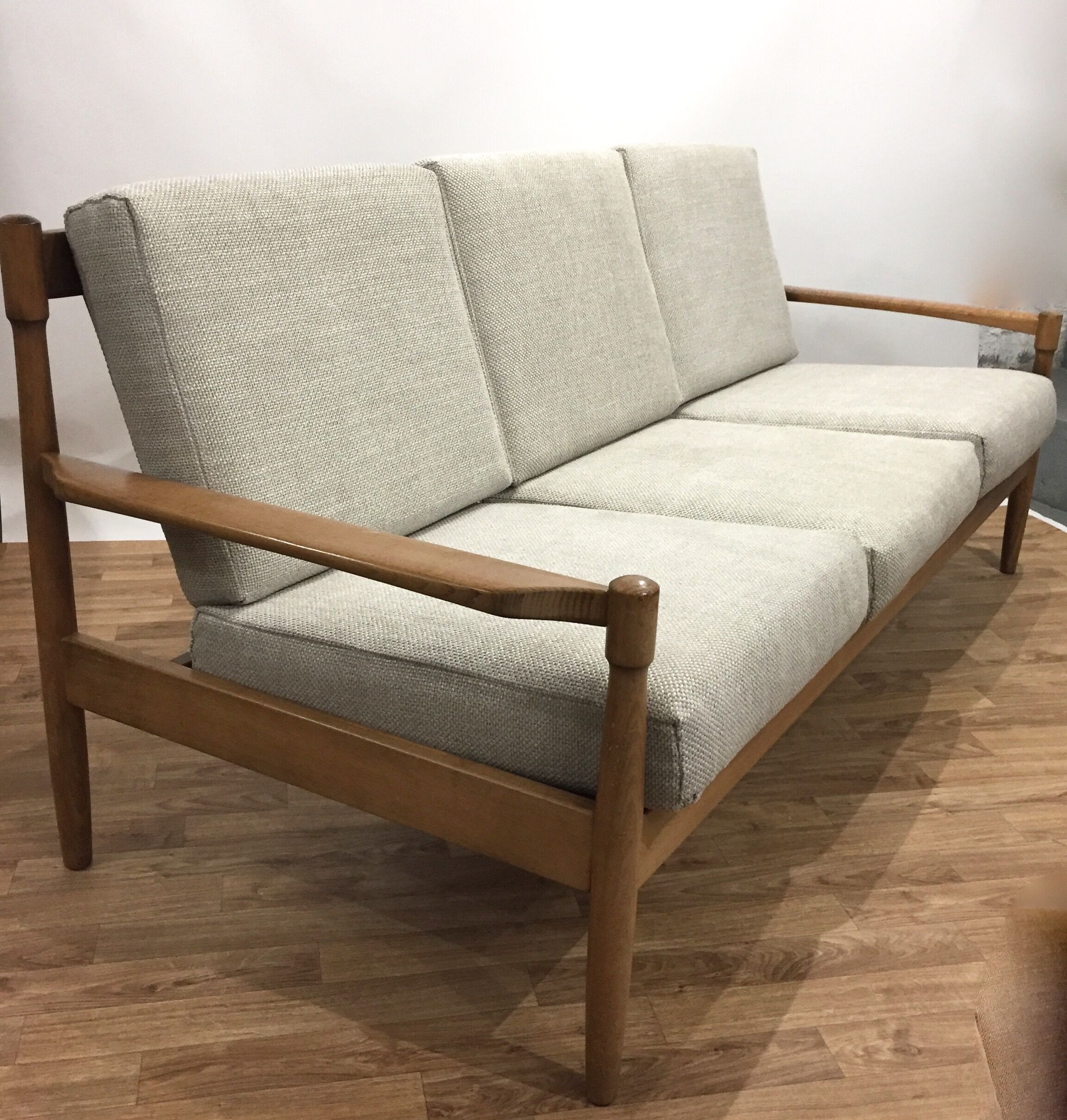 Reupholstered scandinavian sofa
