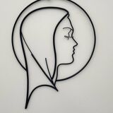 Vintage Modernist Saint Image Wall Decor