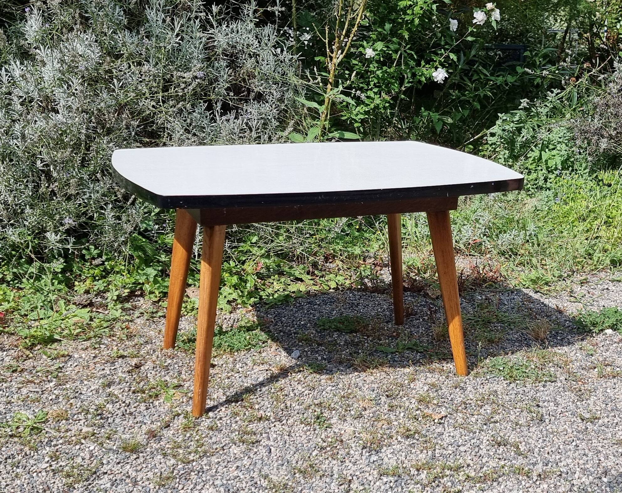 Beech and formica coffee table from the 60s