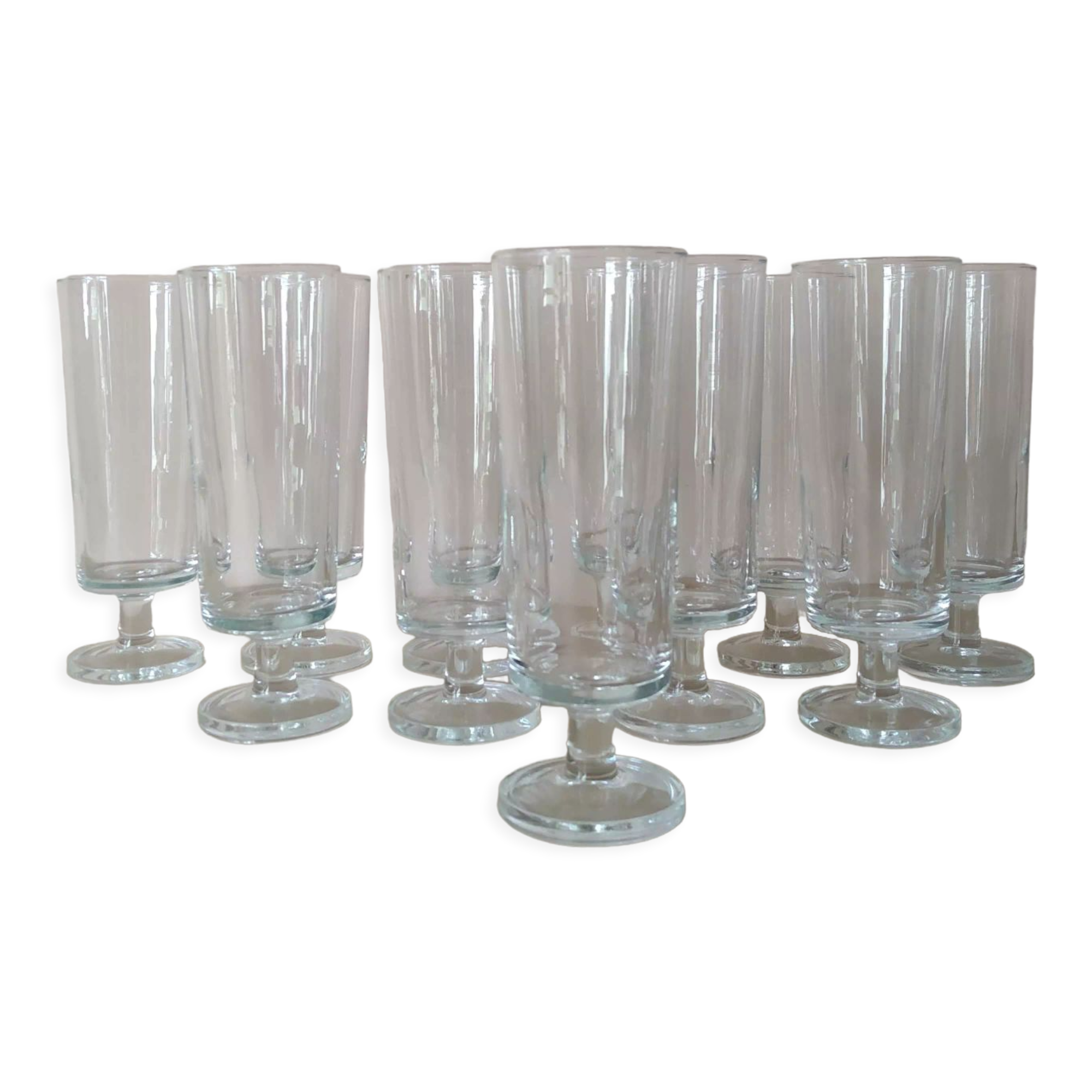11 champagne flutes Luminarc model Cavalier Vintage