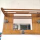 Wardrobe wall coat holder in rattan and steel design 50s - 60s