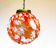 Large red art glass statement pendant