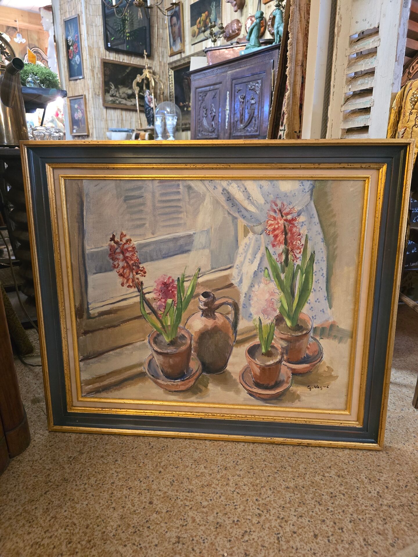 Oil on canvas "the hyacinths"