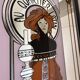 Vintage Alphonse Mucha Art Nouveau Mirror | Framed “Au Quartier Latin”