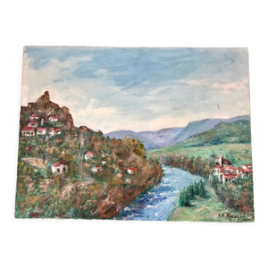 Tableau huile sur toile paysage
