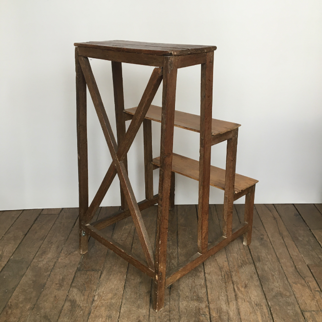 Old wooden stepladder