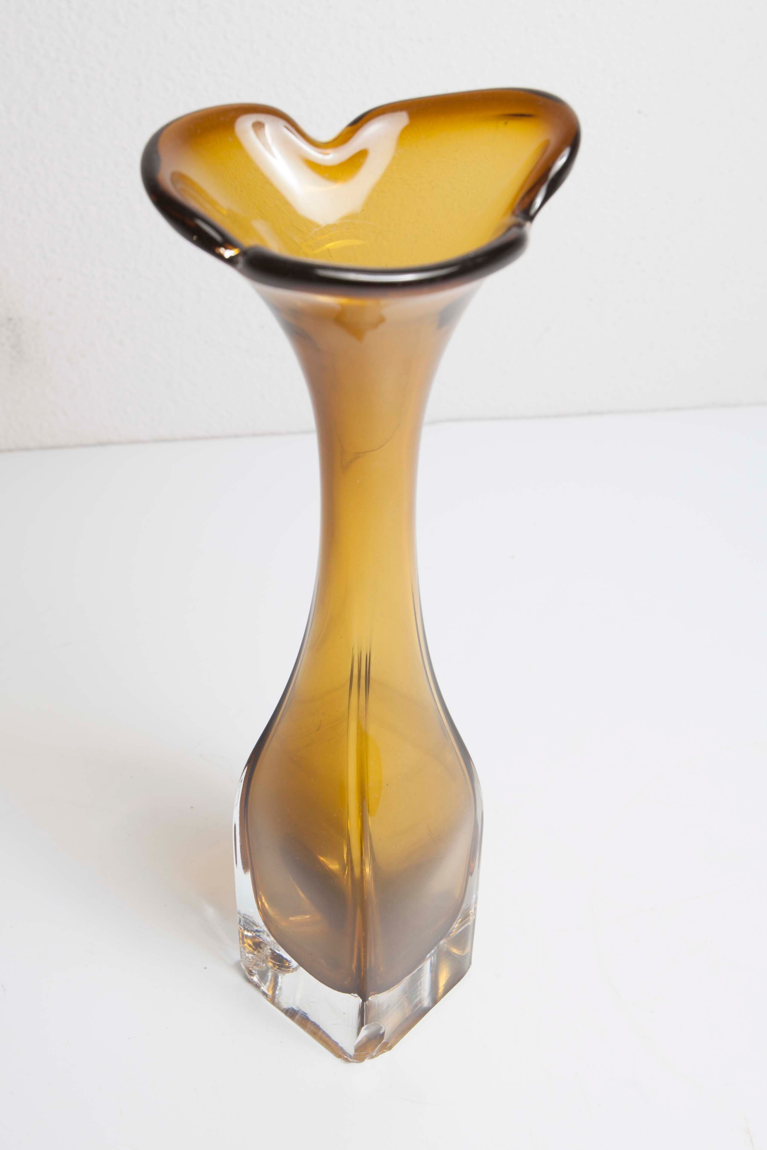 Vase soliflore Murano jaune orange
