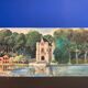 Oil painting on vintage cardboard