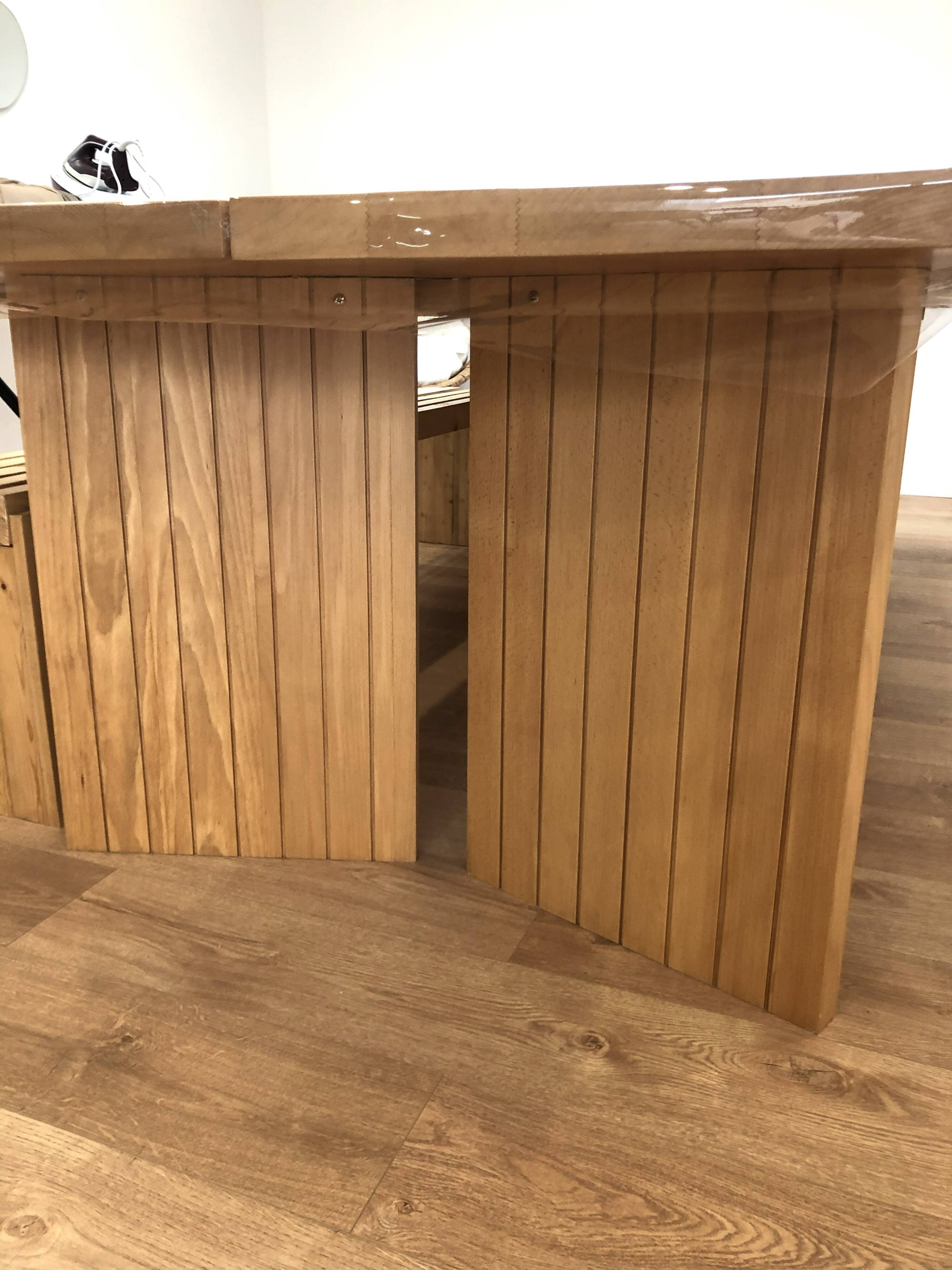 Solid wood dining table