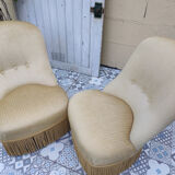 Paire de fauteuils crapauds