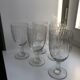 ensemble de 6 grands verres à vin en cristal gravé début XXème
