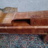 Art deco headboard in walnut bramble