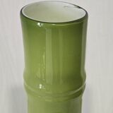 Vintage blown glass bamboo vase