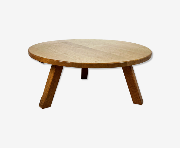 Table basse moderniste en chêne, années 1960