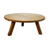 Table basse moderniste en chêne, années 1960
