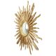 Large Gold Leaf Gilded Wooden Sun Mirror Sunburst Mirror 75cm