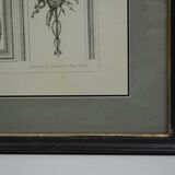 Room framed under glass "architecture and sculpture Louis XVI"