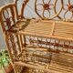 Vintage 1950s rattan folding shelf
