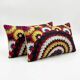Set of 2 vintage embroidered cushion covers 46x81 cm