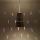 Set of 2 large Mid Century Modern perforated brass pendant lamps