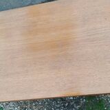 Commode en rotin ancien vintage pieds compas