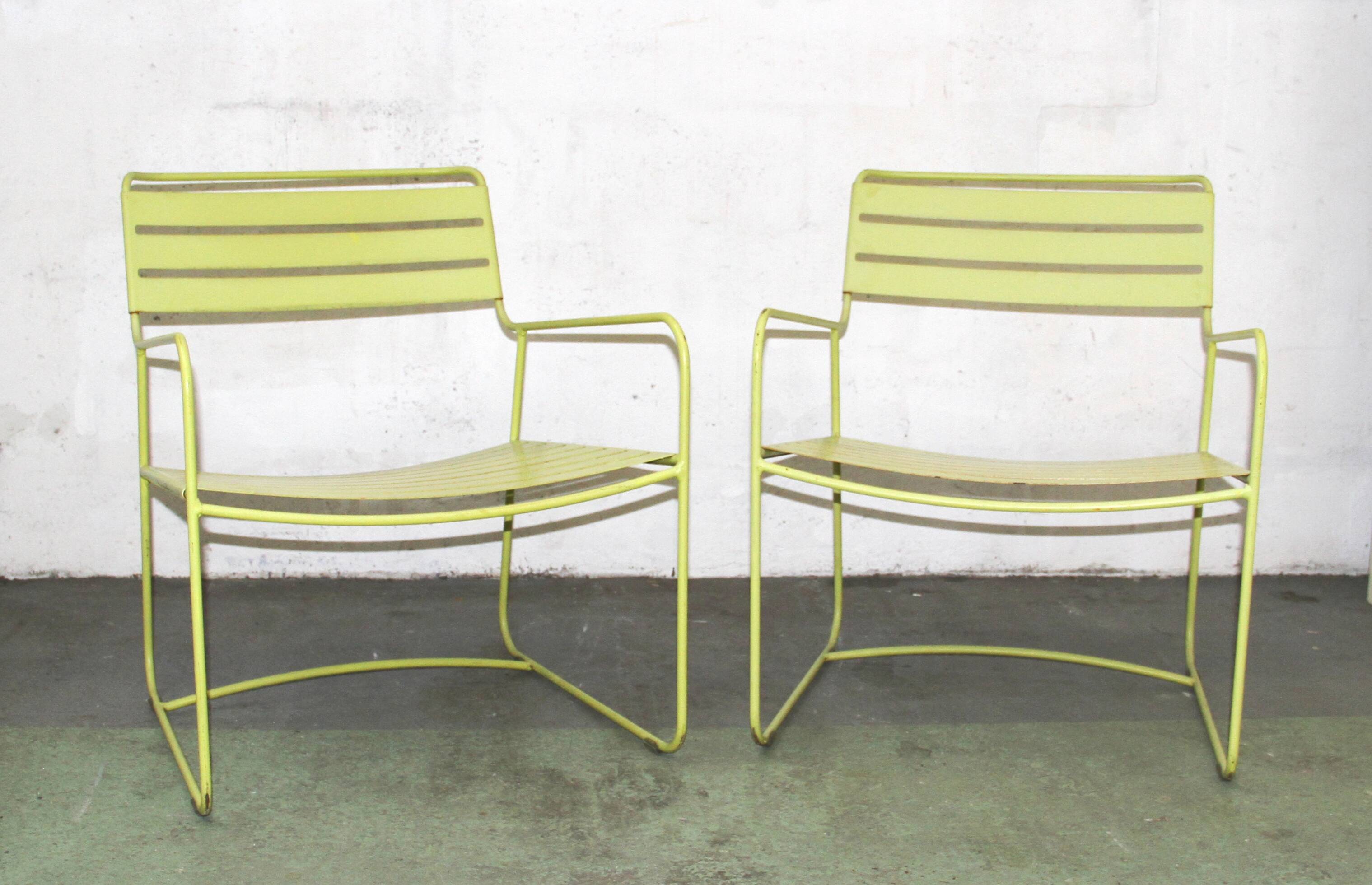 Suite of 15 Surprising garden armchairs, Fermob