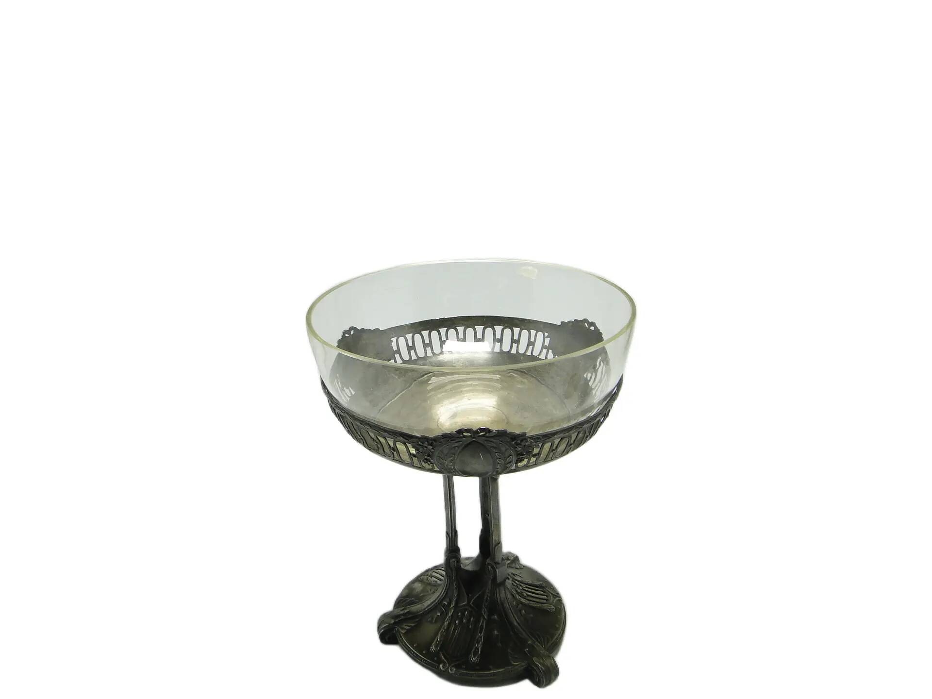 Art Nouveau centerpiece, glass, Quist, Germany, early 20th c.