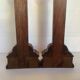 Pair of old candlesticks pic wooden candle