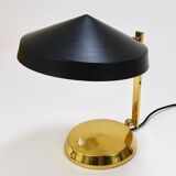 Mid-century table or desk lamp in black brass, Austria, 1960s.