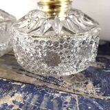 Pair of chiseled glass wall sconces