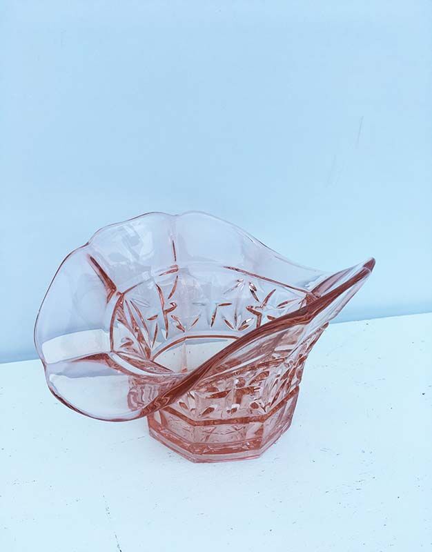 Bowl of pink glass - original form