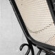 Black rocking chair in curved wood, years 50