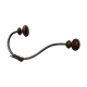 Double patère bois et métal