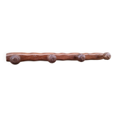 Small antique wooden wall coat rack.