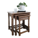 Lot de 3 tables d'appoint Mid Century Vintage en bois massif Landhaus Rustikal Banc de fleurs Tabour
