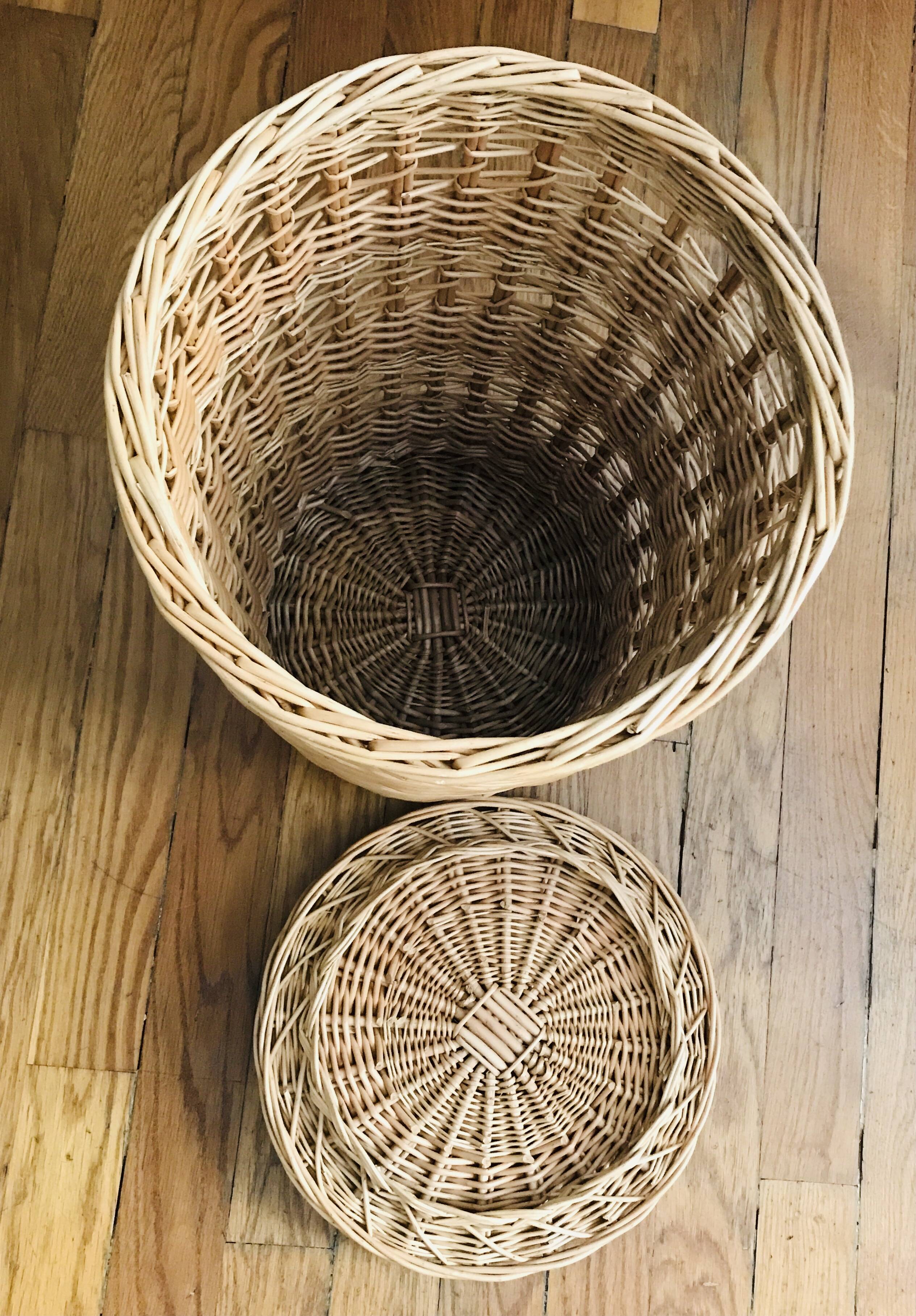Small woven rattan basket