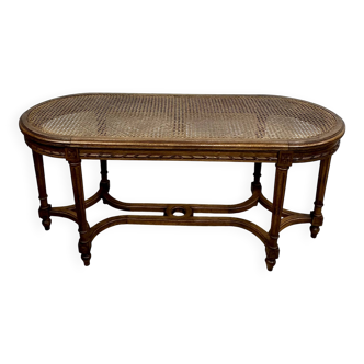 Louis XVI style walnut piano bench