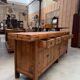 Buffet brutaliste en vieux sapin