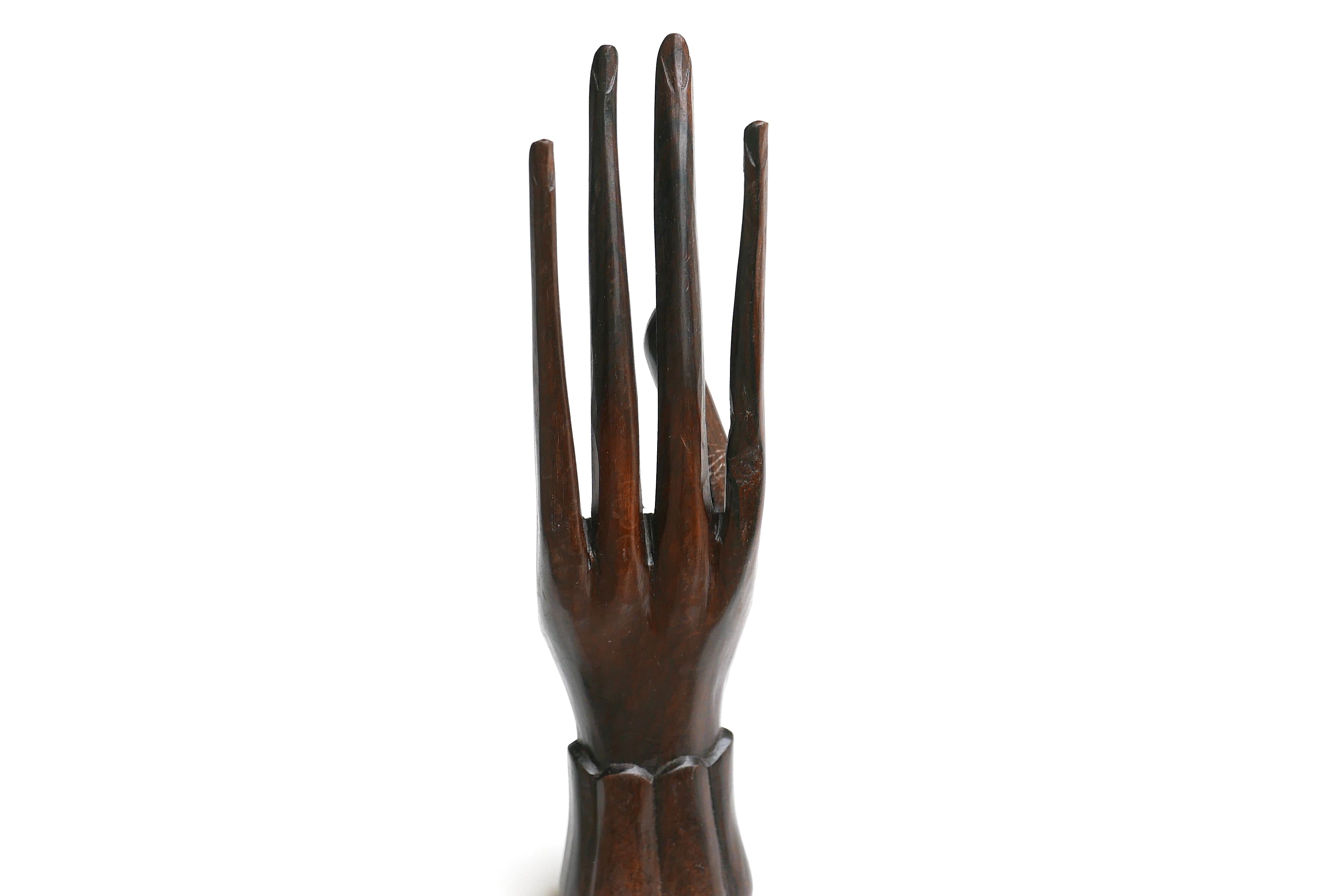 Wooden baguier hand, 70s