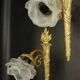 Pair of single-light wall sconces in the Louis XVI torch style - gilded bronze