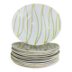 12 ceramic plates, Aurore model by Salins, vintage