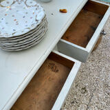 Patinated sideboard 2 drawers and 2 doors