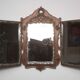 Mirror triptych from the 1940s on base 62x40cm