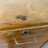 Vintage curtain file cabinet