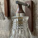 Pair of 60s teak and molded glass sconces